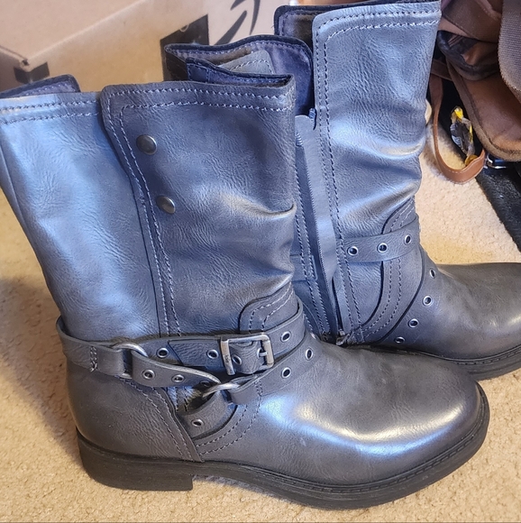 Zodiac gray Moto boots size 9 - Picture 4 of 7